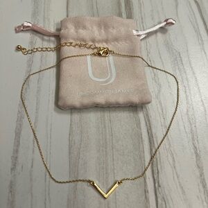 Uncommon James Gold Baby V Necklace